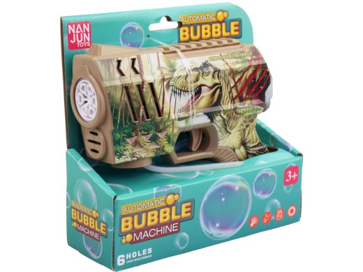Pistole bublifuk dinosaurus, na baterie, 16 cm