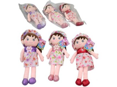 20126 - Panenka textilní květinka, 40 cm