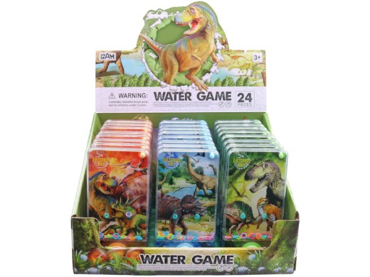 Vodní hra Jurský park, 14 x 7 x 2 cm, 24 ks v display boxu