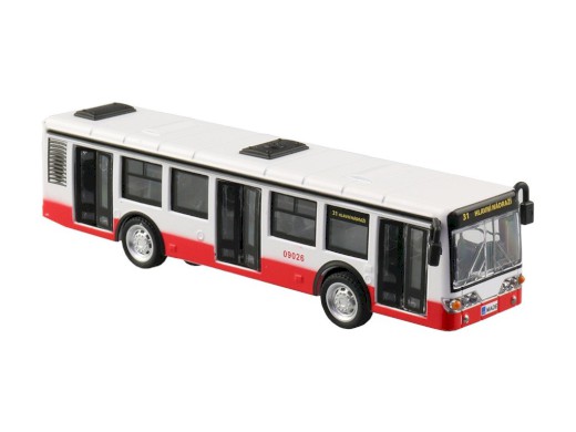 10646 - Autobus kovový na zpětný chod, 16cm