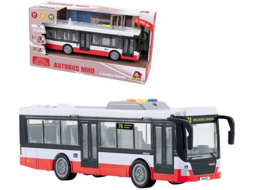 09022 - Autobus na setrvačník, mluví česky, hlásí zastávky, CZ design