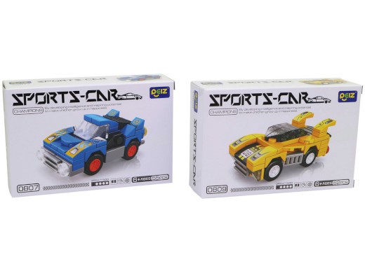 18100 - Auto sportovní, volná kola, 16 ks v display boxu