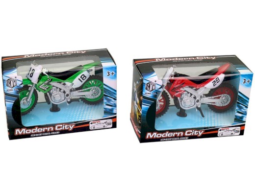 14846 - Motorka závodní kovová, 11,5 x 4,5 x 7,5 cm