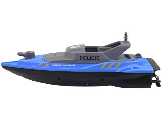 Policejní člun na dálkové ovládání 2,4 GHz se stříkáním vody