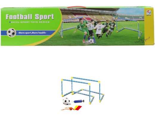 Fotbalový set, 2 branky s míčem a pumpičkou a příslušenstvím
