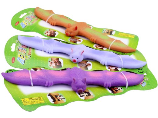 Náramek netopýr barevný na kartě, 25 cm