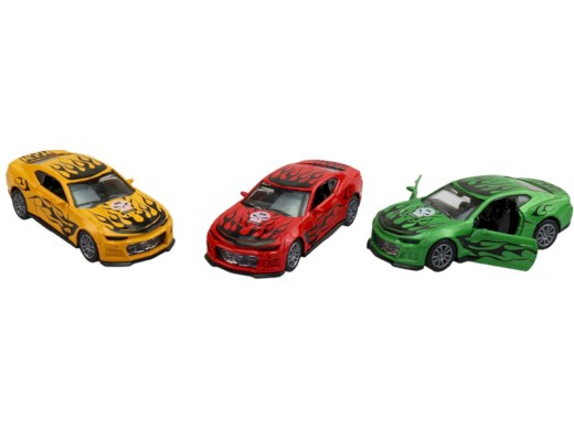 14242 - Auto závodní kovové, s otevíracími dveřmi, zpětný chod, 12 x 5 x 3,5 cm