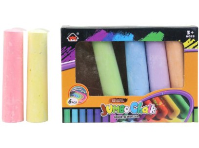 Křídy barevné v boxu, 6 ks