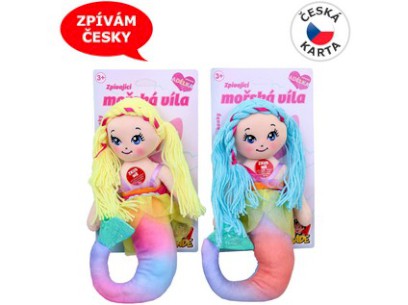 15648 - Panenka textilní - mořská panna, 38 cm