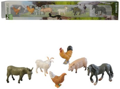 07314 - Zvířátka v boxu domácí,6ks 46x7cm