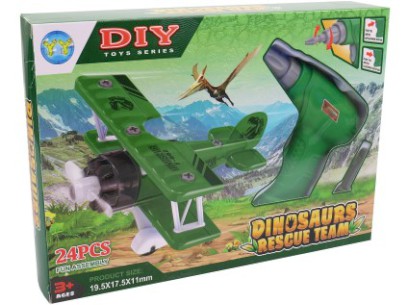 17713 - Letadlo na šroubování, na setrvačník, s vrtačkou