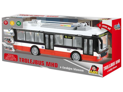 08517 - Trolejbus s českým hlasem, 7 x 10 x 28 cm