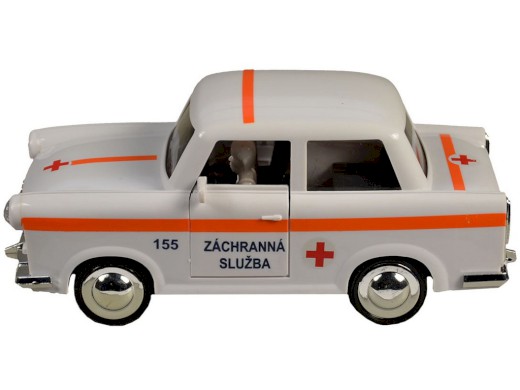 98528 - Auto ambulance retro na setrvačník 6 x 17 x 8 cm