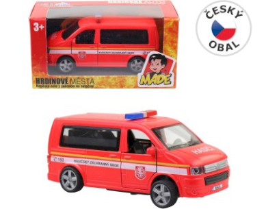 Auto, hasičská dodávka, CZ design i box