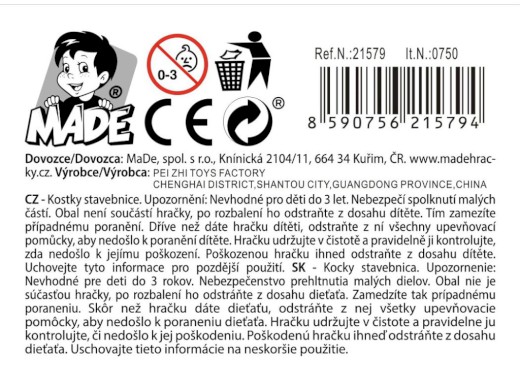 Kostky vojenská technika, 8 ks v display boxu