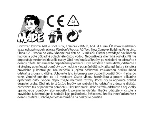 Kačenky do vany v sáčku, 5 cm