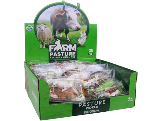 Zvířátka domácí, 36 ks v diplay boxu, 9 cm