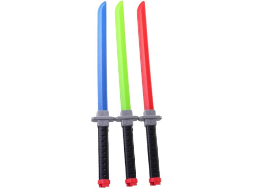 Meč ninja, s bateriemi, 12 ks v display boxu