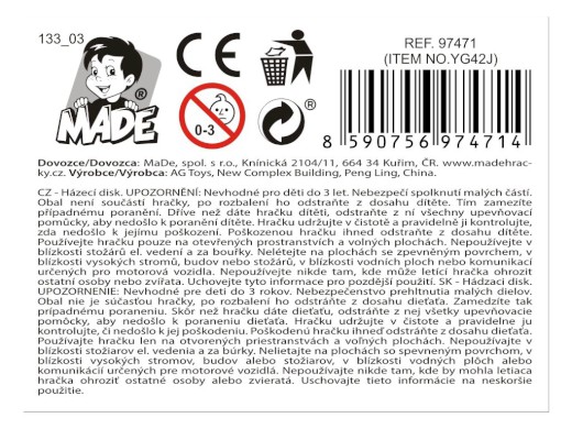 97471 - Létající talíř, 23 cm, 24 ks v boxu