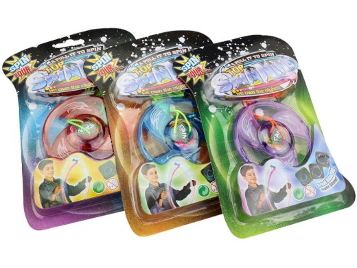 12866 - Spinner vrtulka, světlo, na kartě, 22 x 15,5 x 3 cm