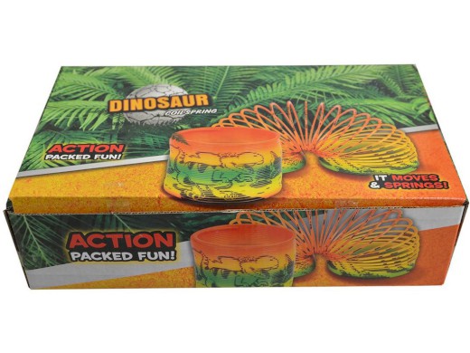 10512 - Pružina s dinosarury 6,5 cm, 12 ks v boxu
