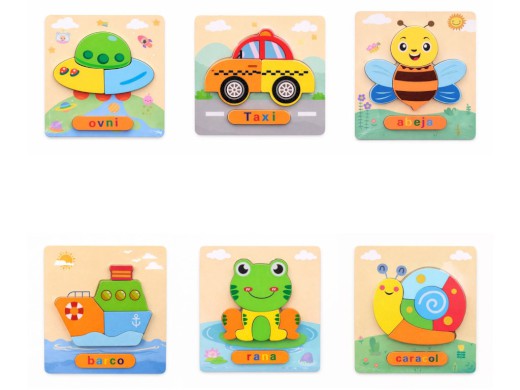 Puzzle dřevěné, 15 x 17,5 cm