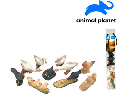 07549 - Zvířátka v tubě - farma, 5 - 8 cm, mobilní aplikace pro zobrazení zvířátek, 10 ks