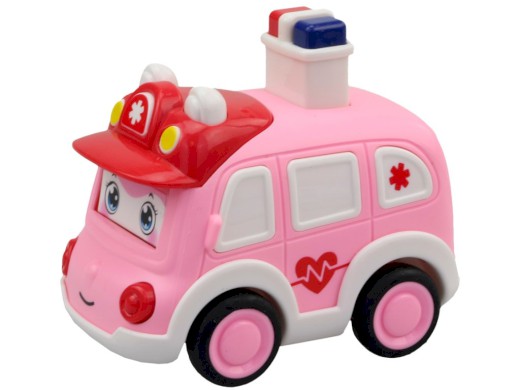 14690 - Auto policejní, ambulance, na stisknutí, 9,4 x 8,1 x 6 cm