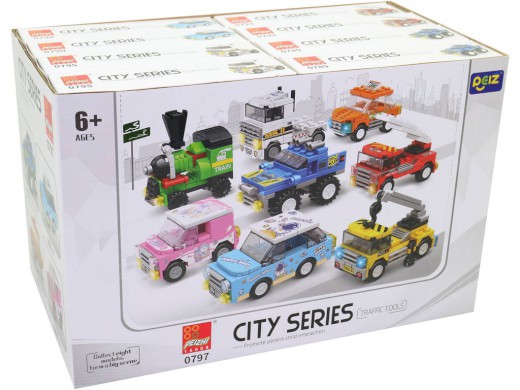 18099 - Auto sportovní, volná kola, 16 ks v display boxu