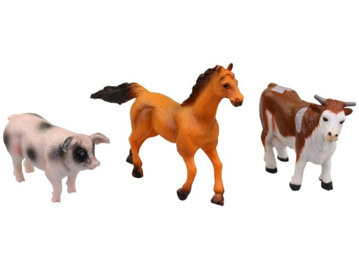 Zvířátka domácí, 36 ks v diplay boxu, 9 cm