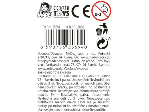 Baseballová pálka, 56 cm