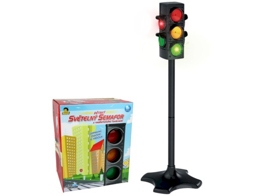 MADE Semafor na baterie s realistickými funkcemi 72cm