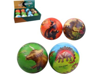Míček dinosaurus, 12 ks v display boxu, 6,5 cm