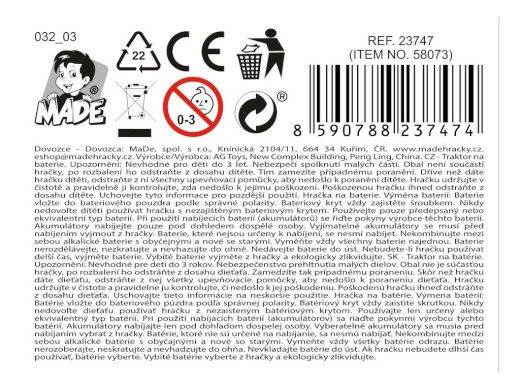 Traktor pracovní, s bateriemi