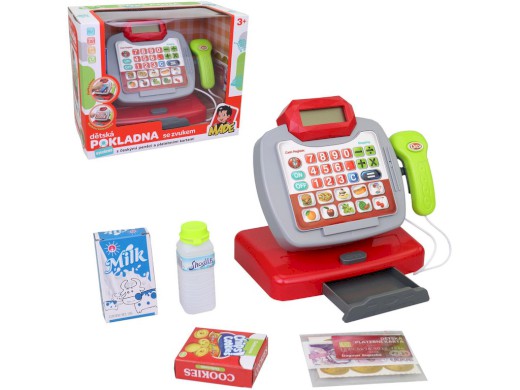 01784 - Pokladna na baterie, český design, 20 cm