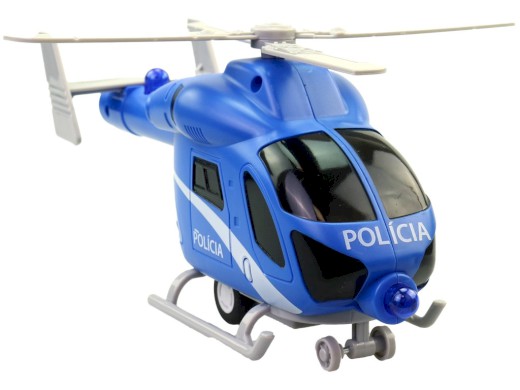 MaDe Vrtulník policejní SK na setrvačník, na baterie se světlem a zvukem, 20 cm