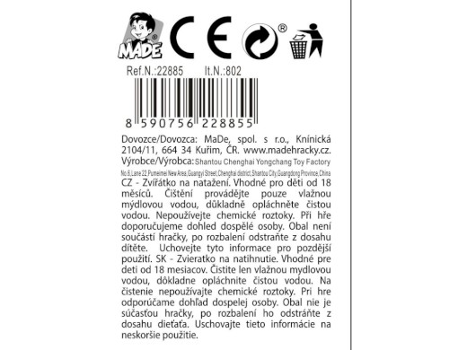 Pejsek na natažení, 12 ks v display boxu, 9 cm