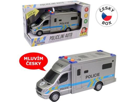 10709 - Auto policejní 19,5 cm, světlo, zvuk, na baterie