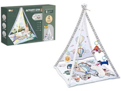 11464 - Podložka - stan, s hudbou a doplňky,  85 x 85 x 112 cm