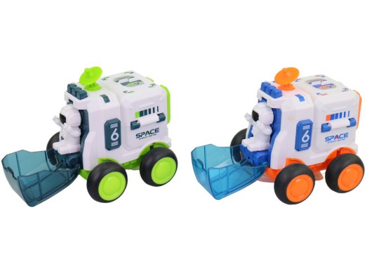 17434 - Vesmírné auto, otvírací dveře, 12 ks v display boxu, na setrvačník, 9,5 x 7,5x 9 cm