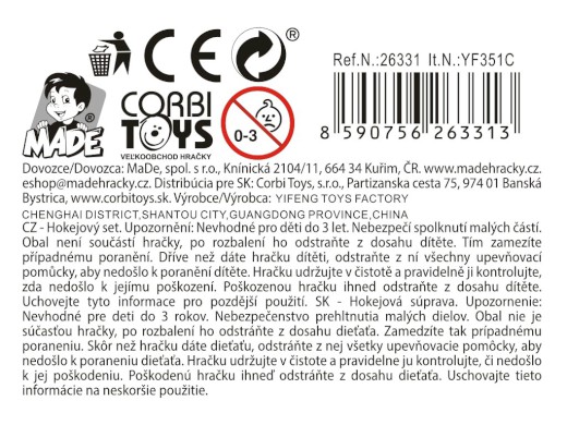 Hokejová souprava s pukem a míčkem, 90 cm