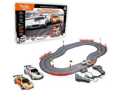 14500 - Autodráha 240 cm, dvě auta, USB, rozměr 90 x 65 cm
