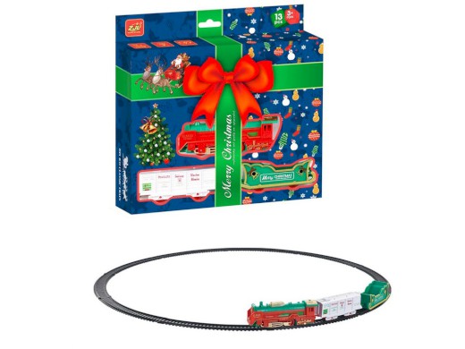 14116 - Vlaková souprava - vánoční, na baterie, se světlem a hudbou, průměr 68 cm