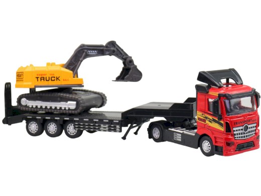 Auto s přívěsem a bagrem, 26 cm