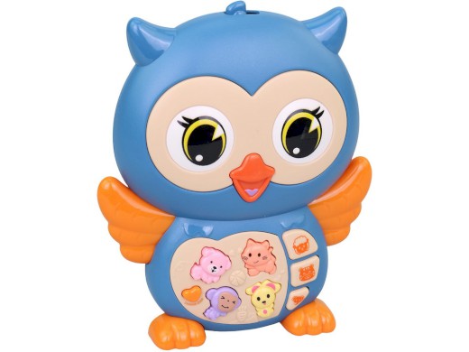 15693 - Piánko sova, se světlem, hudbou a zvukem, na baterie, 12 x 4,5 x 14 cm