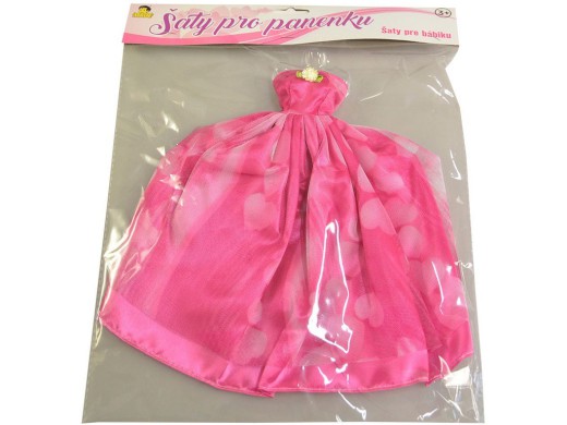 59728 - Šaty plesové pro panenku, 21 druhů - mix, 26 cm