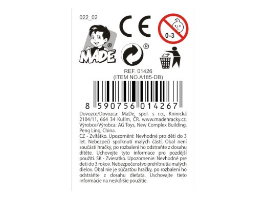 01426 - Medvěd softový, 8 cm, 24 ks v boxu