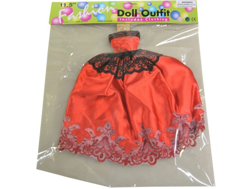 59728 - Šaty plesové pro panenku, 21 druhů - mix, 26 cm