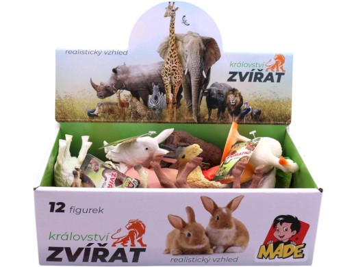 Zvířátka domácí 12 ks  v display  boxu, 12,5 cm
