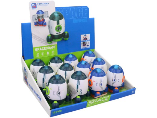 17436 - Vesmírná raketa, otvírrací dveře, 12 ks v display boxu, na setrvačník